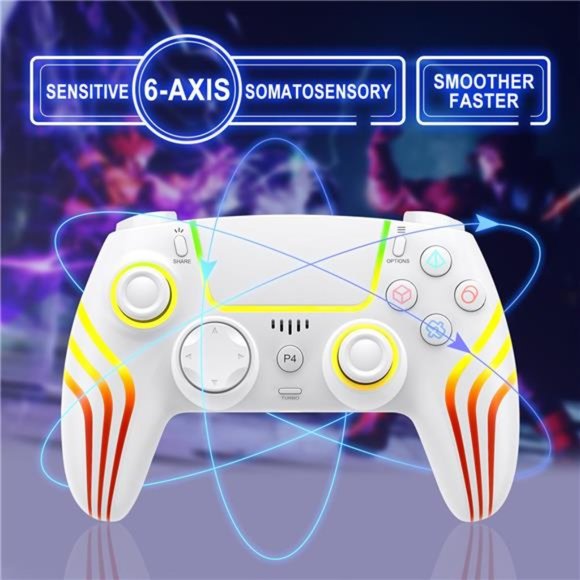 Wireless Controller with Dual Vibration, 6-Axis Motion, Audio Function - Picture 4 of 7